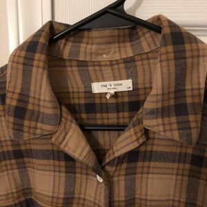 Rag & Bone flannel crop shirt size large